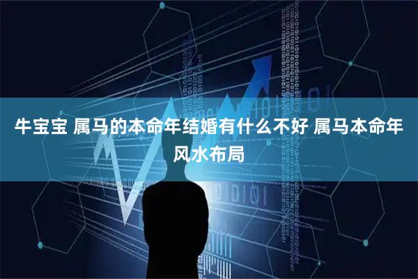 牛宝宝 属马的本命年结婚有什么不好 属马本命年风水布局