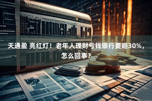 天通盈 亮红灯！老年人理财亏钱银行要赔30%，怎么回事？