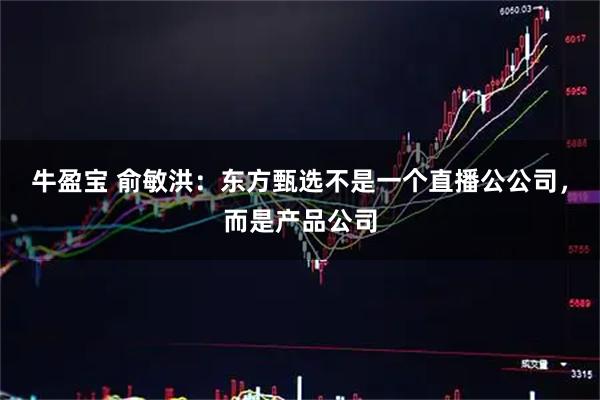 牛盈宝 俞敏洪：东方甄选不是一个直播公公司，而是产品公司