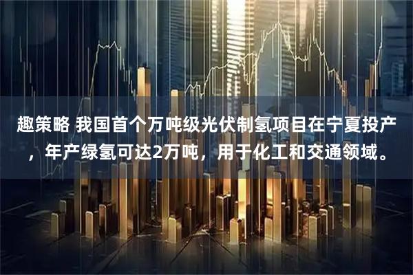 趣策略 我国首个万吨级光伏制氢项目在宁夏投产，年产绿氢可达2万吨，用于化工和交通领域。