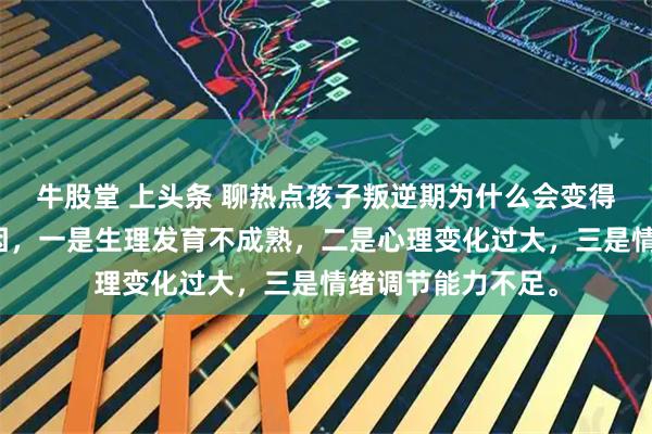 牛股堂 上头条 聊热点孩子叛逆期为什么会变得暴躁有几方面原因，一是生理发育不成熟，二是心理变化过大，三是情绪调节能力不足。