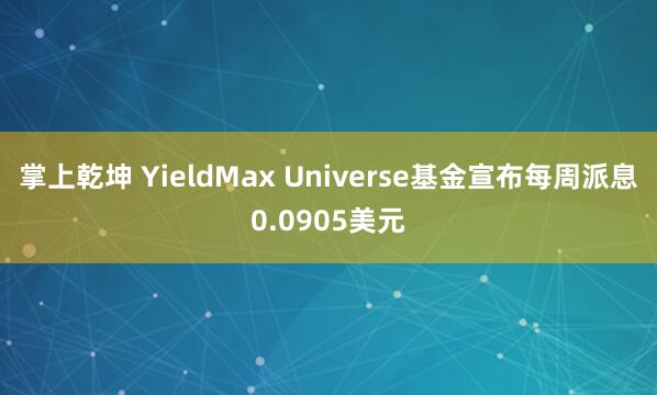 掌上乾坤 YieldMax Universe基金宣布每周派息0.0905美元