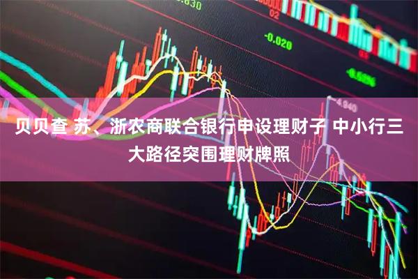 贝贝查 苏、浙农商联合银行申设理财子 中小行三大路径突围理财牌照