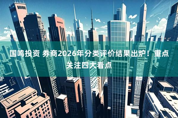 国鸣投资 券商2026年分类评价结果出炉！重点关注四大看点