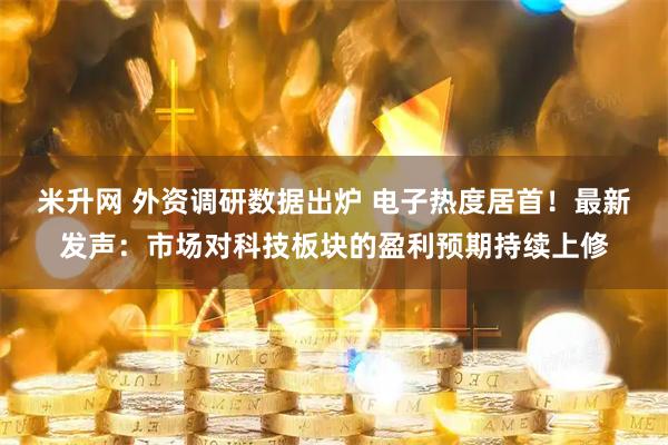 米升网 外资调研数据出炉 电子热度居首！最新发声：市场对科技板块的盈利预期持续上修